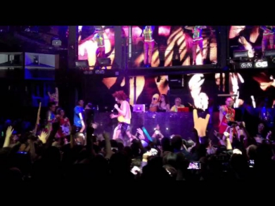 Red Foo of LMFAO premiering Far East Movement ft Justin Bieber 