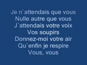 garou je n'attendais que vous (lyrics)