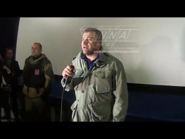 31.10.2014 ДНР. Донецк. Михаил Пореченков комментирует истерию вокруг его поездки в аэропорт.