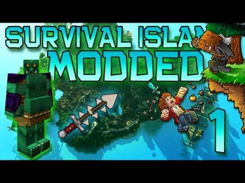Minecraft: Modded Survival Island Let's Play w/Mitch! Ep. 1 - NEW MOBS & WEAPONS!