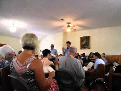 Sacred Harp Singers at Liberty Baptist Church in Henager, AL