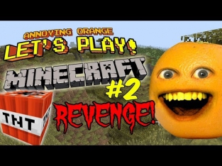 Annoying Orange Let's Play Minecraft #2: TNT Revenge!!!